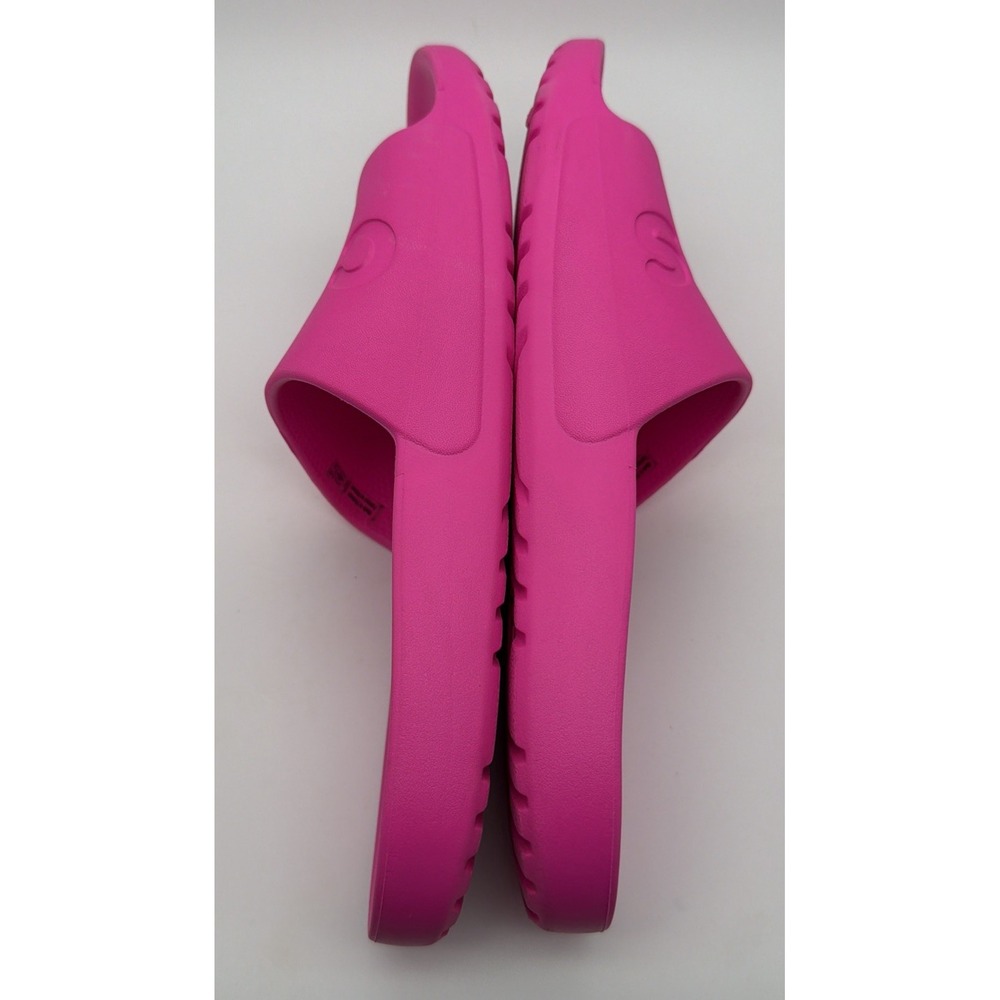 Crocs Slides Neon Pink Slip On Sandals Women's Size 7 - Picture 4 of 6